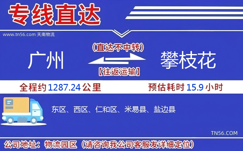 广州到攀枝花物流公司 广州到攀枝花物流公司