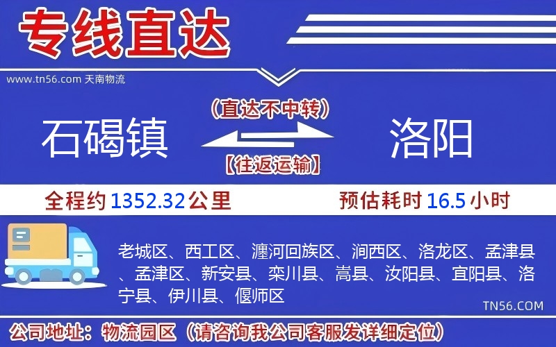 石碣镇到洛阳物流公司 石碣镇到洛阳物流公司