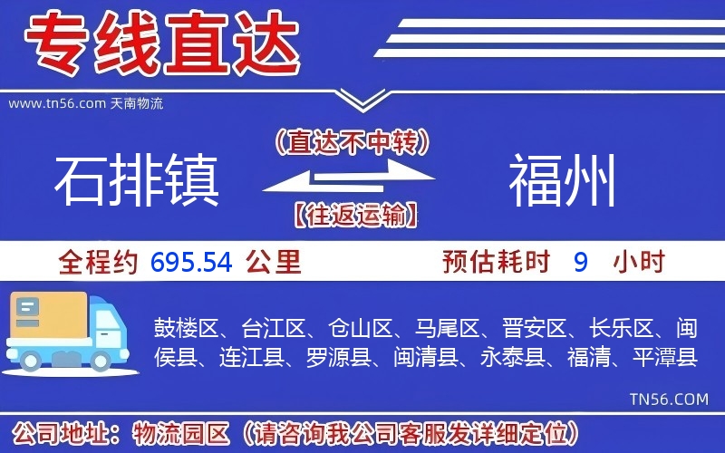 石排镇到福州物流公司