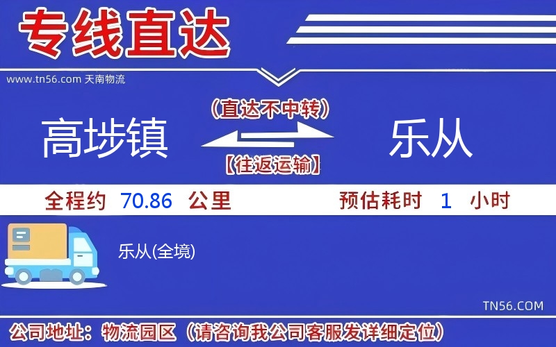 高埗镇到乐从物流公司