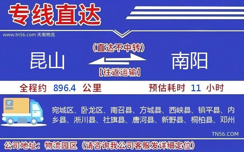 昆山到南阳物流公司