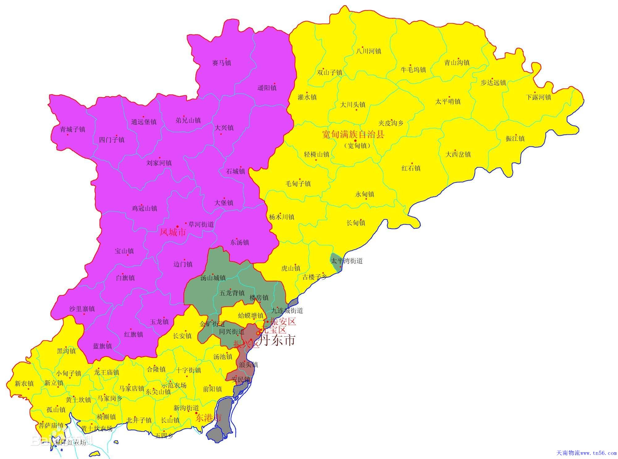 天南物流丹东舆图