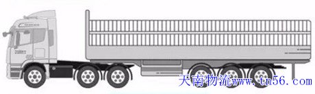 二拖三13米货车核载图